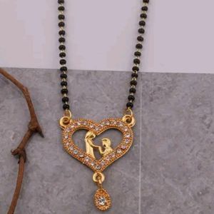 4 Set Of Glittering Stone Mangalsutra Chain