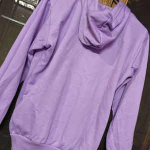 Lavender Fleece Hoodie (Size : S)