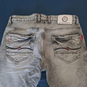 Vintage Racing Denim Jeans Grey Men