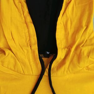 Brand New Unused Cotton Yellow Full Sleeves Hoodie