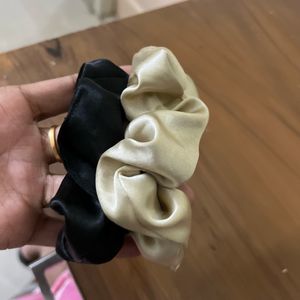 Silver Baer Hair Scrunchies