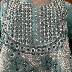 Sky Blue Chikankari Kurta