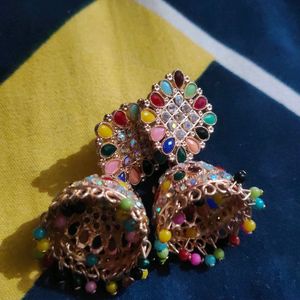 Multi Jhumka Earrings