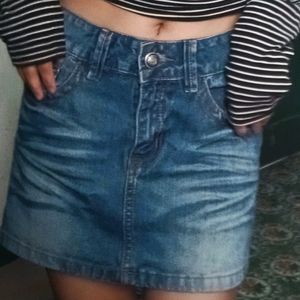 Denim Short Skirt