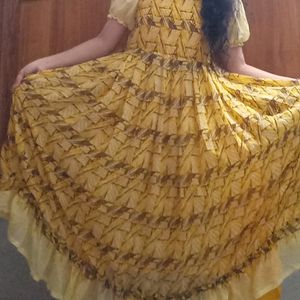 Frills long frock