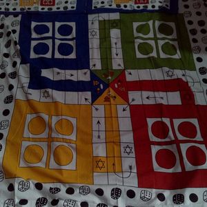 New ludo cotten double bed sheet with two pillows