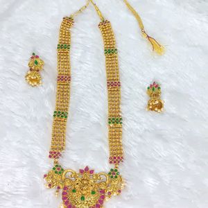 Temple Jewellery Long Set