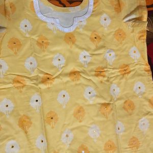 Lemon Yellow Cotton Dress....