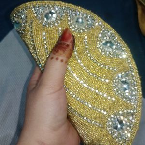 New Golden Bridal Clutch Fancy  For Women