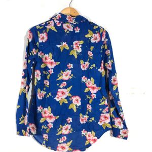 Dark Blue Floral Printed Top (Women’s)