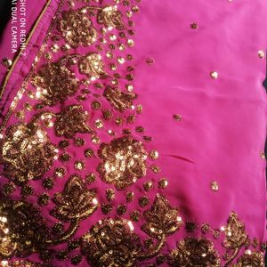 New Georgette Saree With Beautiful Tikli Work