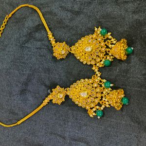 Copper Gold Kundan Bridal Set