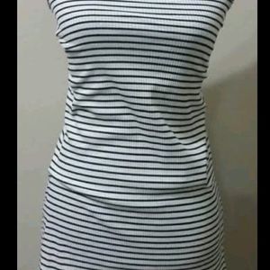 Divided H&M Black/ White Stripe Dress