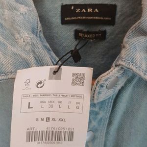 Zara Denim Jacket With Tag