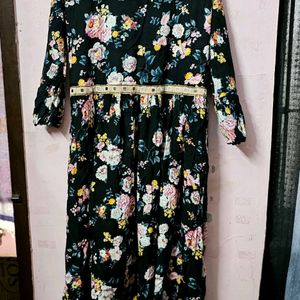 Floral Maxi Multicolour Mirror Embellished
