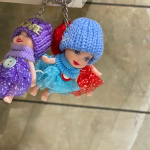 3 Pieces Doll Key rings