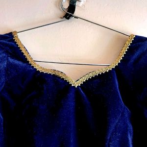 Velvet Fully Stitchd Lehnga Choli With Dupata