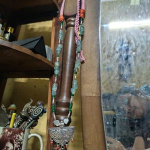 Natural Stone Long Neckpiece