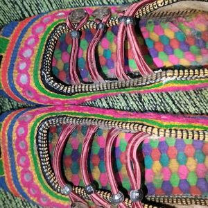 Multicolour Ethenic Flats