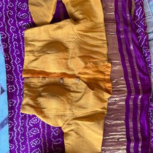 Bandhani Pure Gazi Silk Saree With Blouse