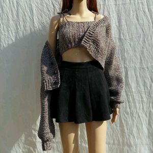 Crochet Cardigan Set