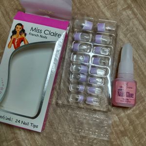 Miss Claire French Nails With Nail Tabs And Glue