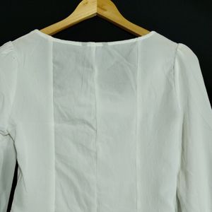 Harpa White Square Neck Top (Women)