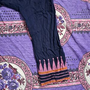 Purple/voilet Cotton Anarkali Type Kurta