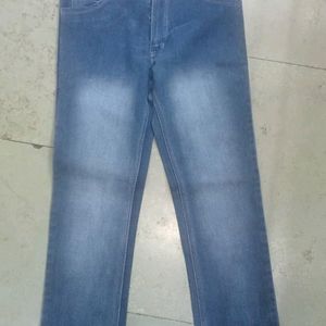 Classic Straight-Leg Faded Denim Jeans