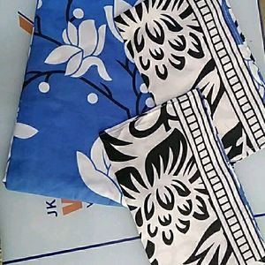 💥 Tc Cotton Double Bedsheet With 2 Pillow Cover