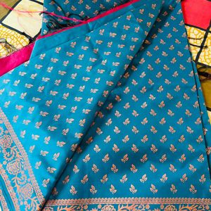 New Saree With Unstiched Blouse