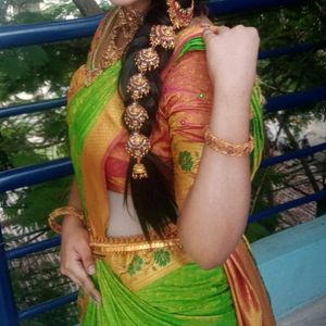 Pure Silk Saree With Hand Work Blouse