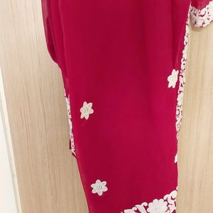 NEW RED KURTI WITH PANT