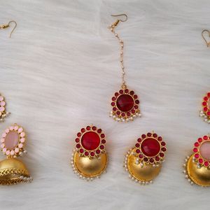 Brass Jhumka Maangtika Set(Pick Any 1)