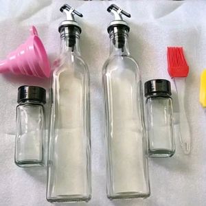 OIL BOTTLE,SPICE JAR,BRUSH, SPATULA, DISPENSER