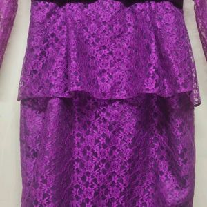 Purple Lace Formal Dress