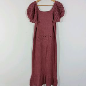 Mauve Knitted Casual Dress (Women)