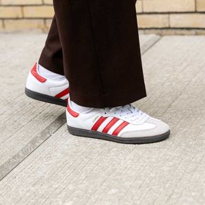 ADIDAS ORIGINALS SAMBA WHITE RED UK 8 (42)