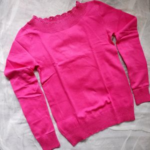 Preety Pink Round Neck Tshirt  🩷