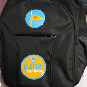 Big Black School Bag 5 Zips Sikhism Related