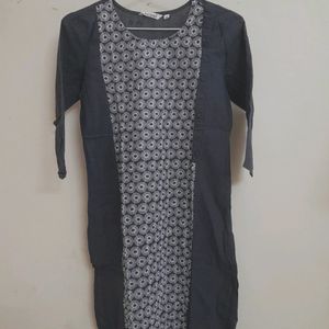 Chikankaari Grey Kurtha