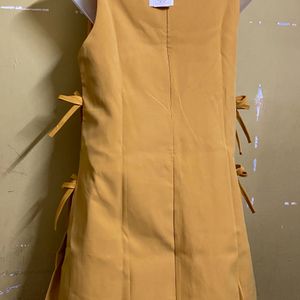 ZARA Sleeveless Yellow Long Top