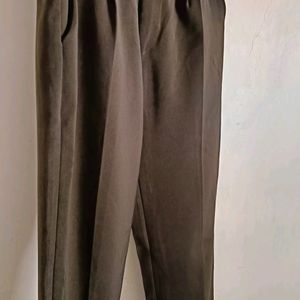 Velvet Olive Green Trousers