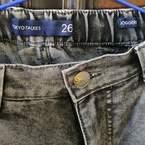 Denim Jogger Pants