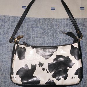 cow printed bag