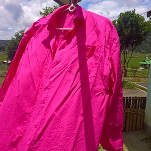 Urbanic Rose Color Oversized Shirt For Women