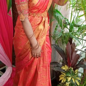 Bridal Saree With Heavy Handwork Blouse
