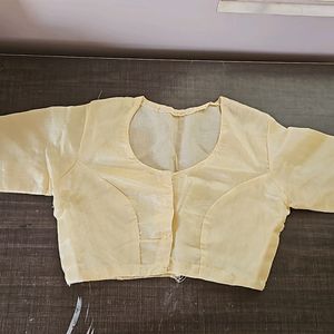 Golden Blouse Front Open.