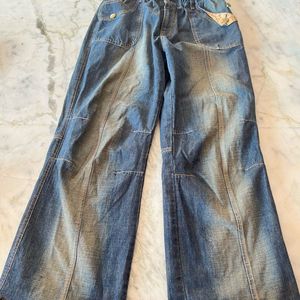 Vintage Washed Denim Jeans (no Defects)