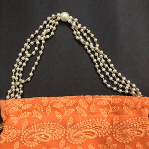 Traditional Orange Potli Bag